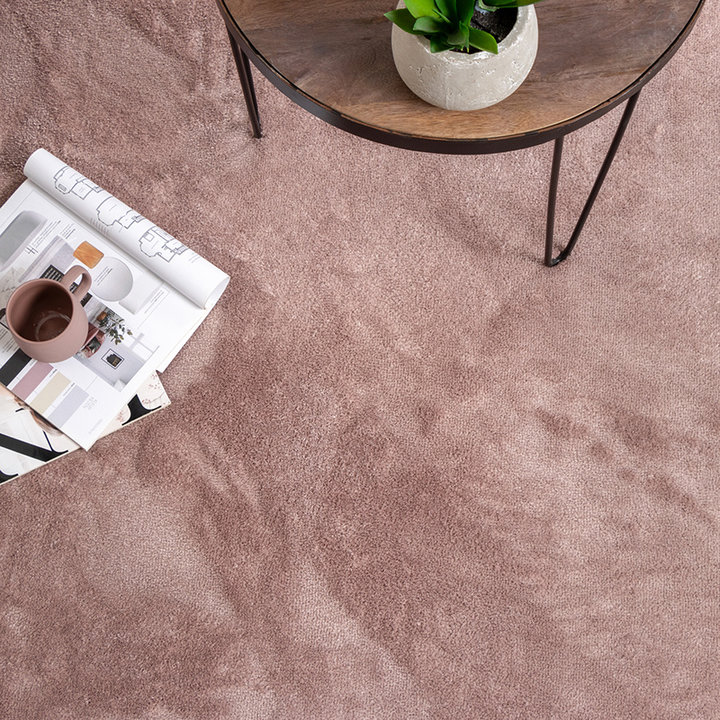 Viscose vloerkleed - Vive Oudroze | Wasbaar!