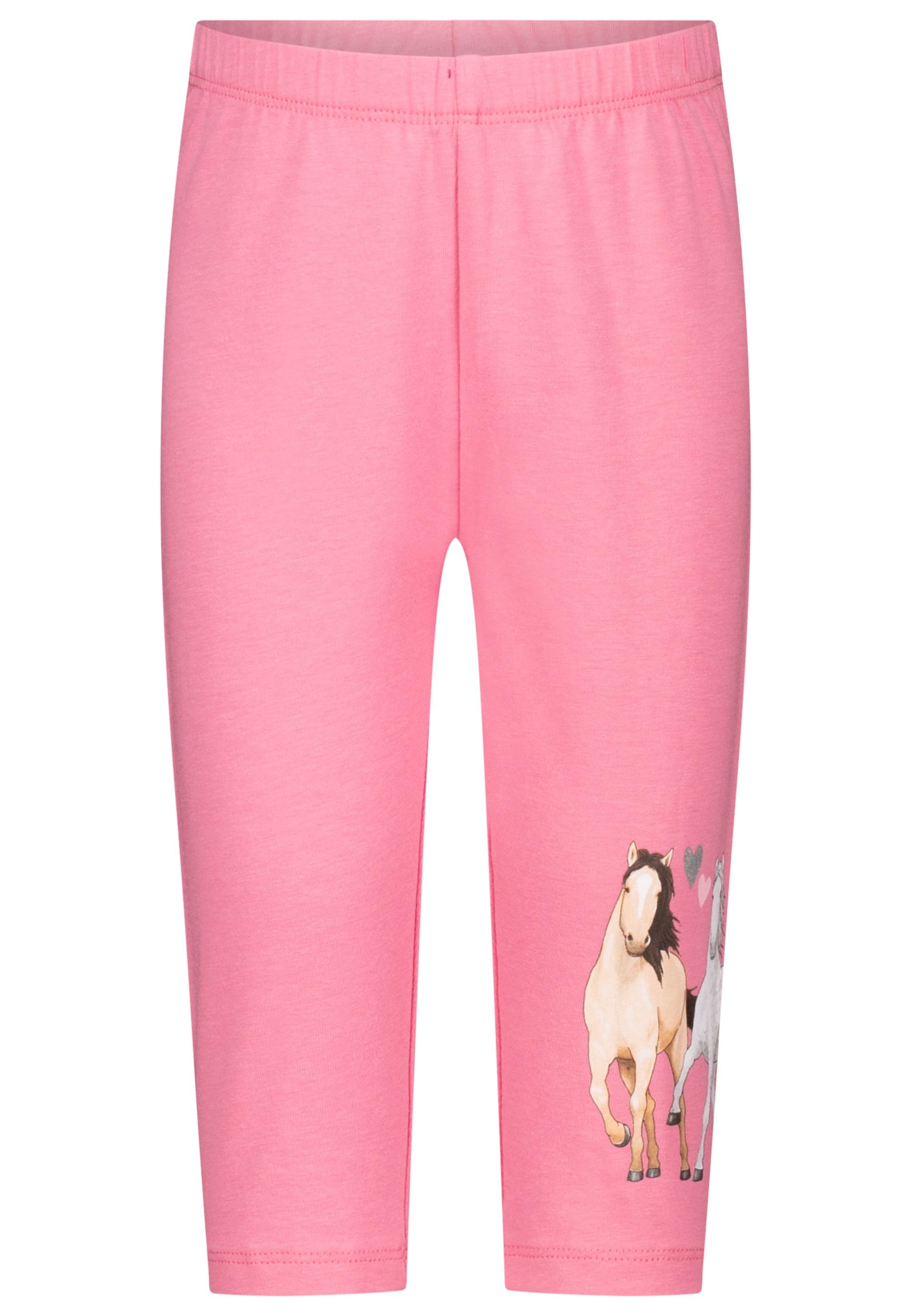 Capri-Leggings HORSE LOVE in aurora pink