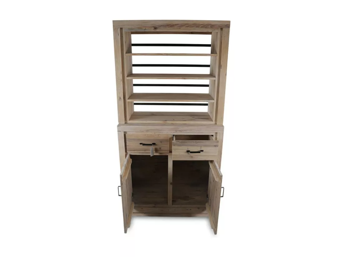 Vaisselier 2 tiroirs naturel Bois Naturel - Esmée Décoration d'Autrefois