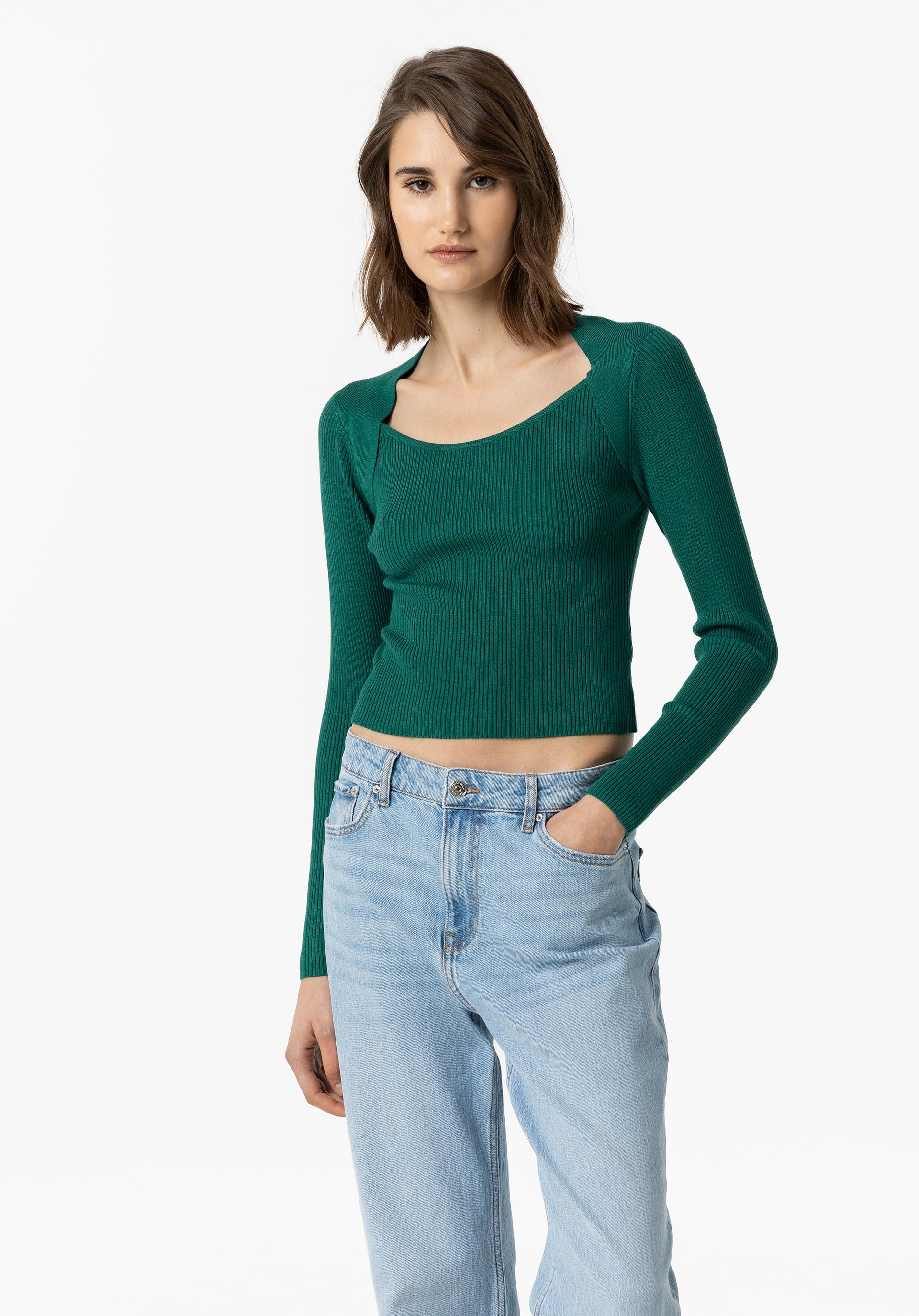 Camisola de Malha Canelada