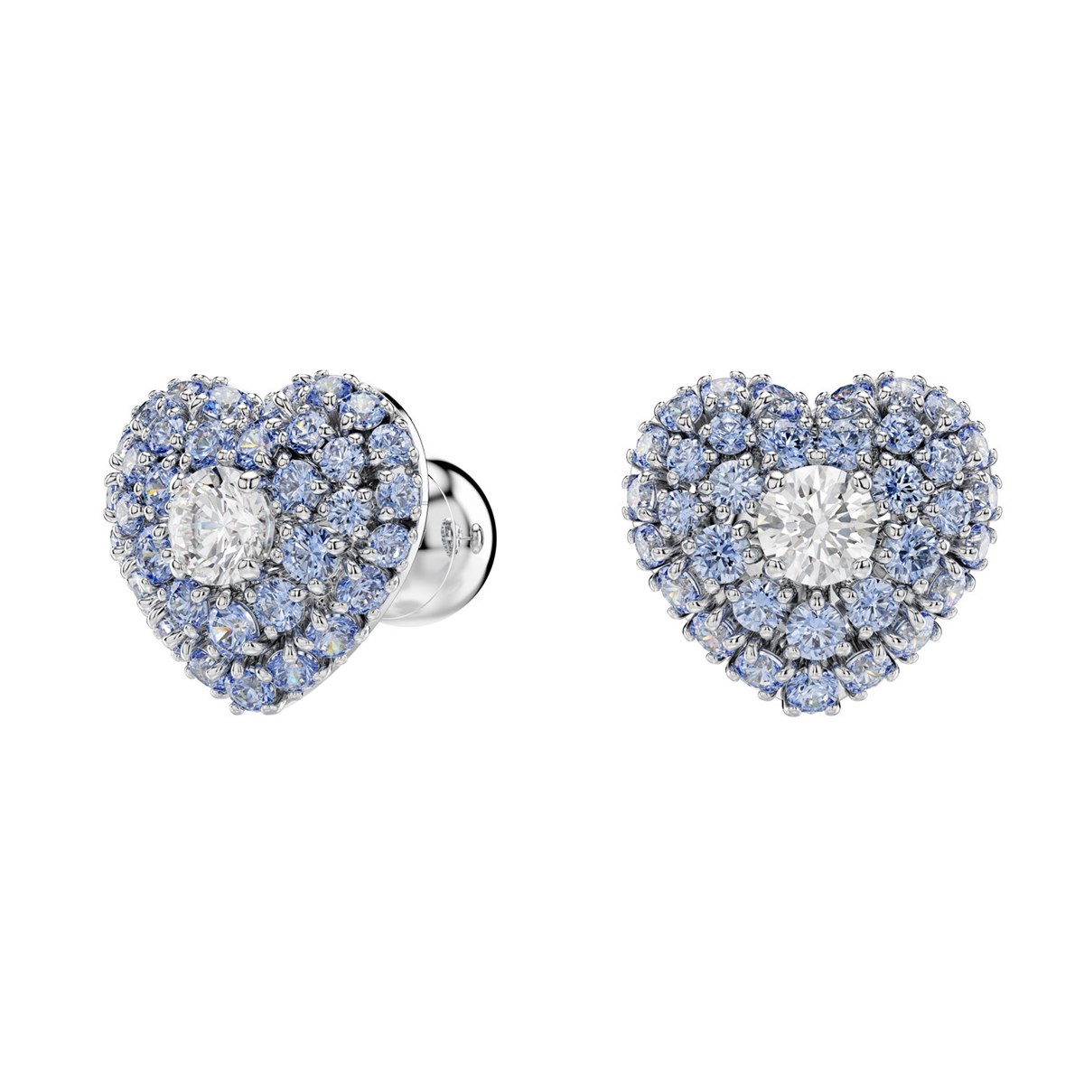 Boucles d'oreilles Swarovski Hyperbola coeur bleu