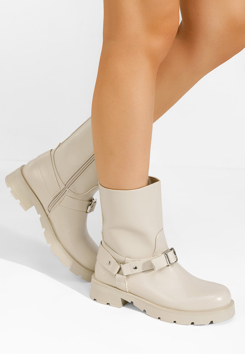 Bottines hautes femme beige Zalina