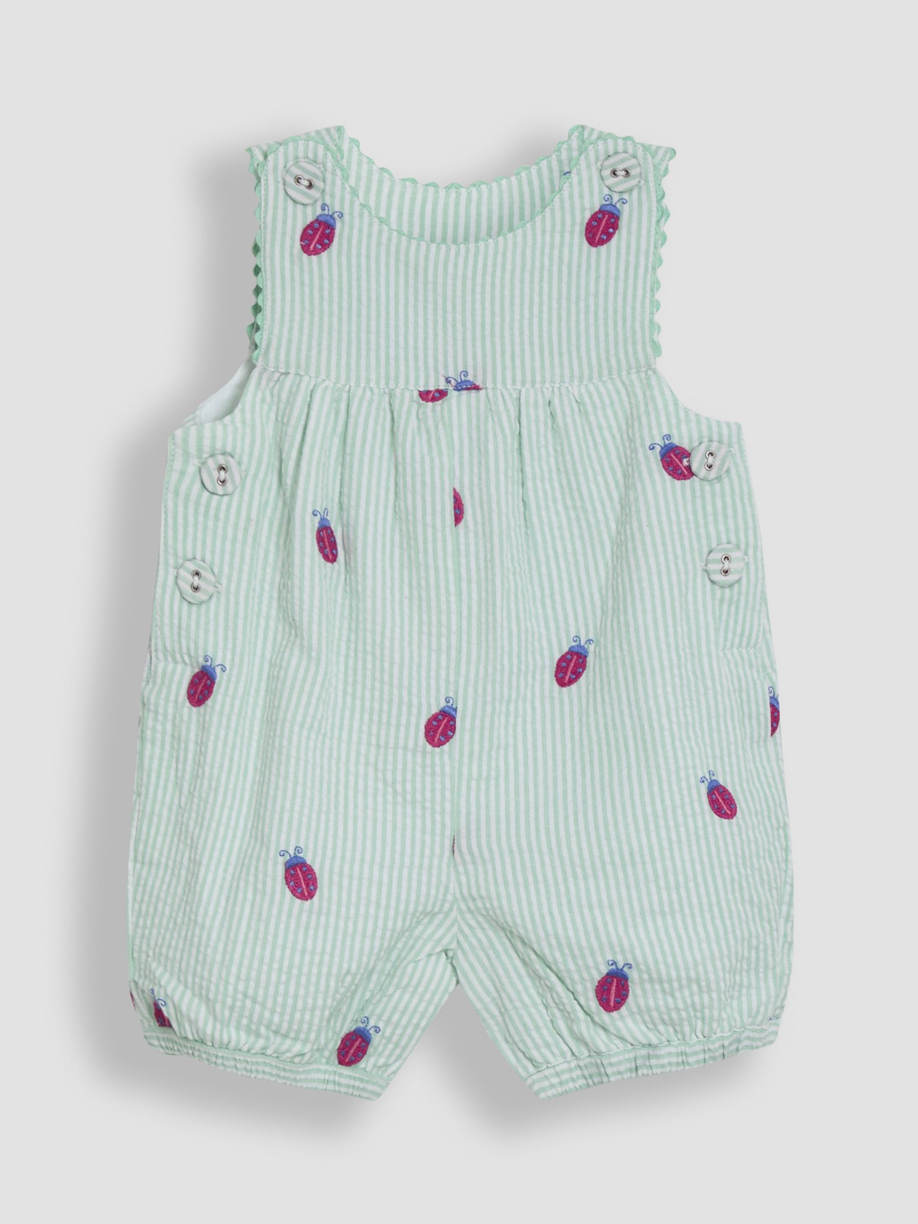 JoJo Maman Bébé - Tuinbroek met borduursel