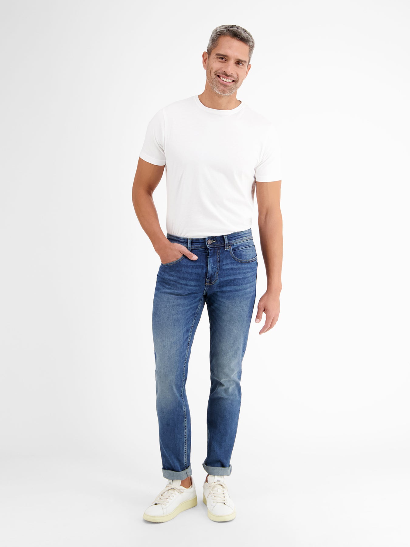 BAXTER 5-Pocket-Denim im Used-Look, RELAXED FIT, Comfort Stretch