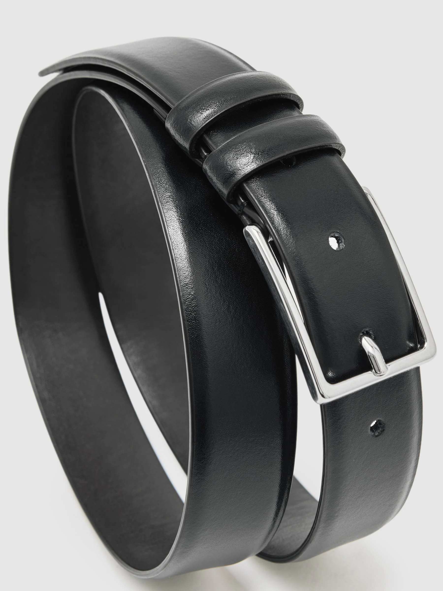Zwart - Reiss - Dante - Gladde leren riem
