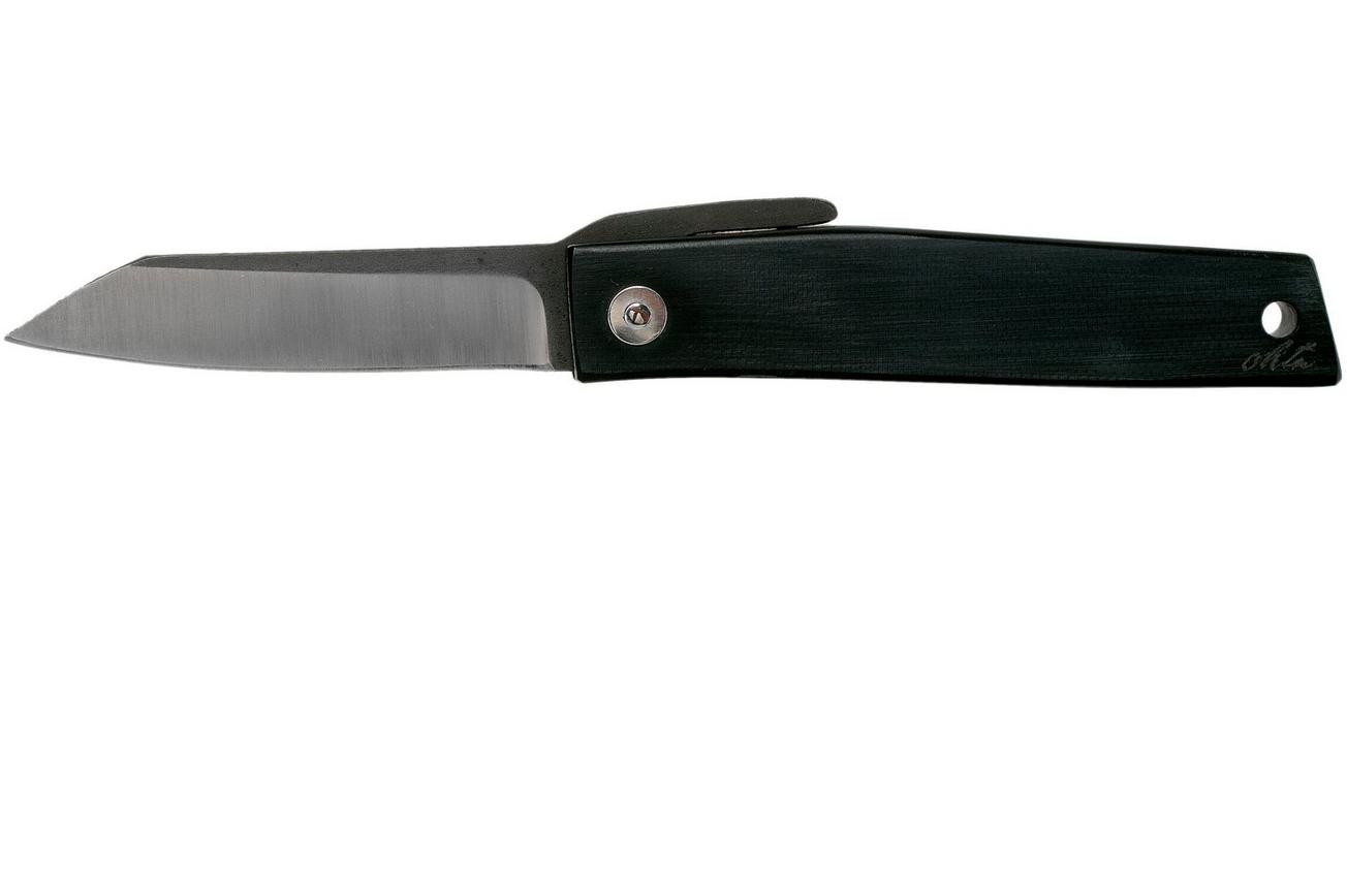 Ohta FK7 Higonokami-zakmes, Black Canvas Micarta
