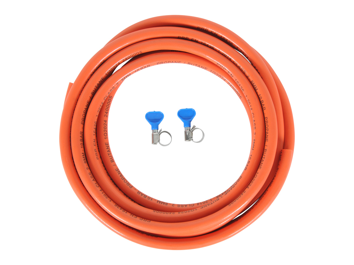 Obelink gasslang met slangklemmen - 5 meter