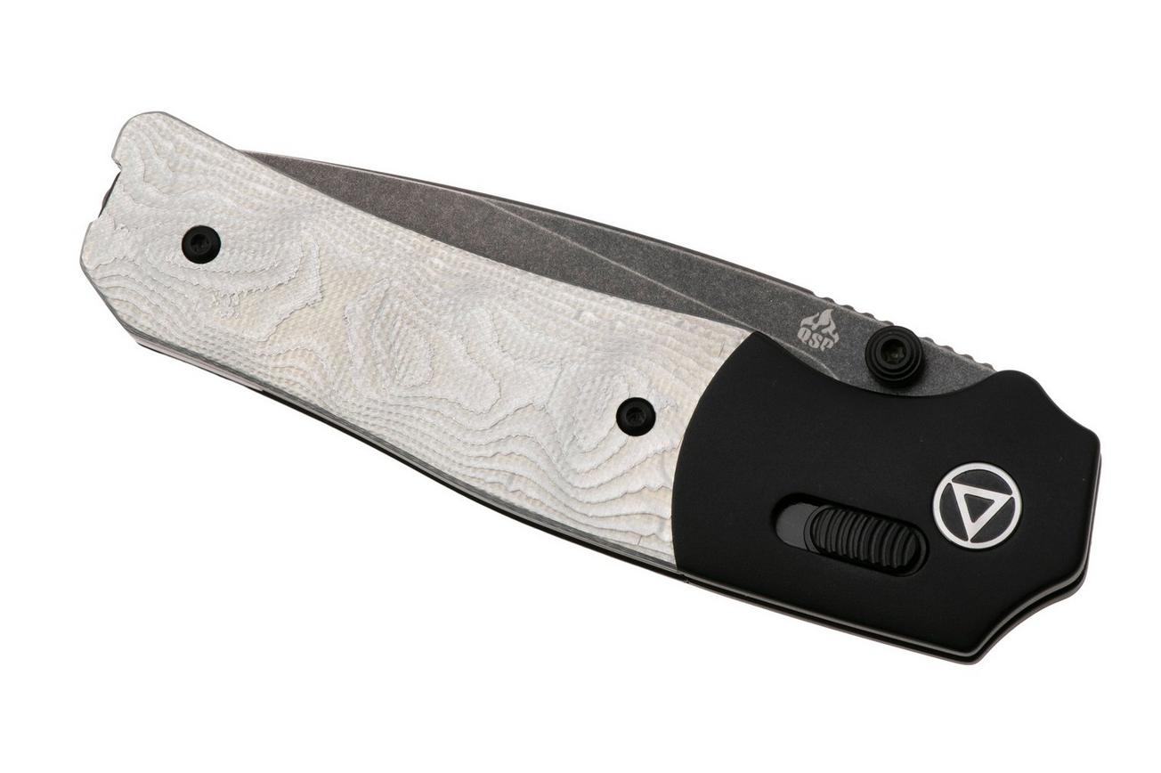 QSP Knife Vault QS157-E2 Blackwashed 14C28N, Aluminium Foil G10, zakmes, Jacob Lundquist design