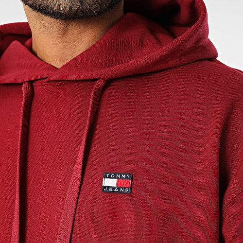 Sweat Capuche Relax XS Badge 6369 Bordeaux