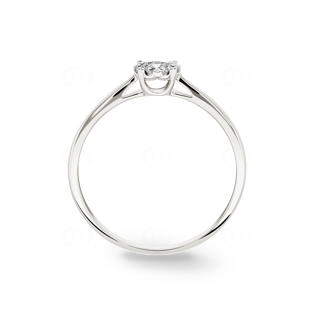 Verlobungsring 750/18 K Weissgold mit Diamanten 0.15 ct H/si by CHRISTIAN