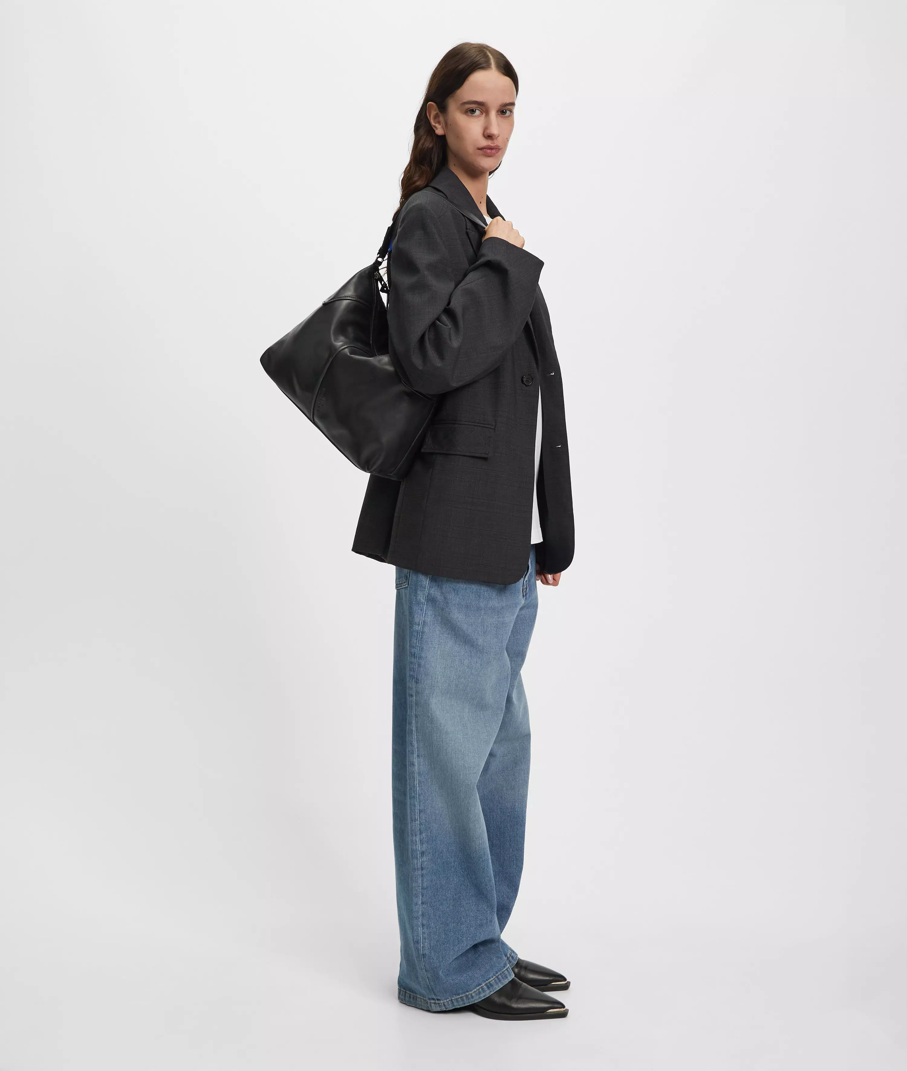 Mila Hobo M Spacious sheepskin shoulder bag
