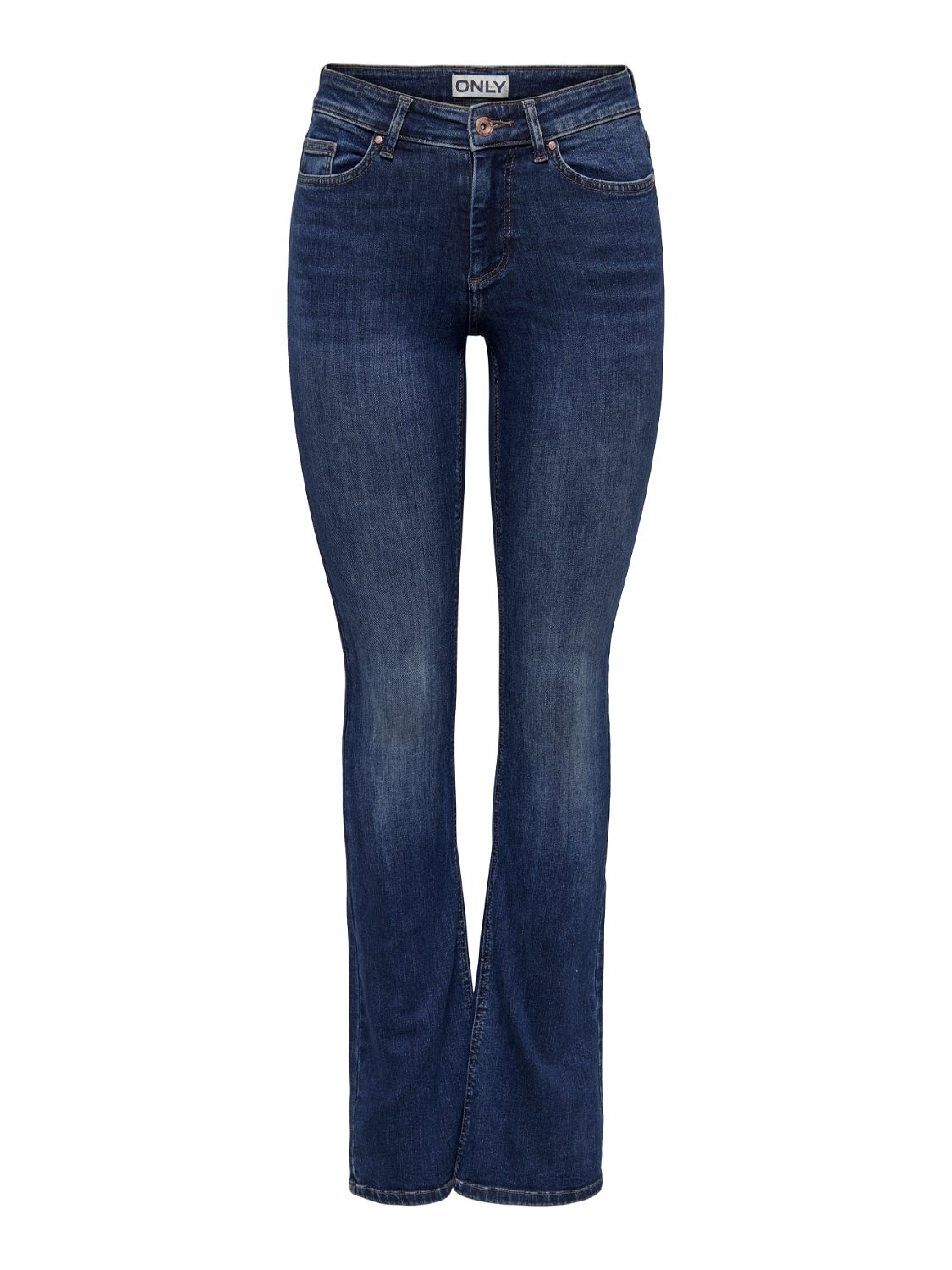 ONLBLUSH Mittlere Taille Ausgestellt Jeans Dark Blue Denim
