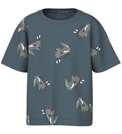 Name It T-Shirt - NmmValther - Blue Mirage/Dino Surf