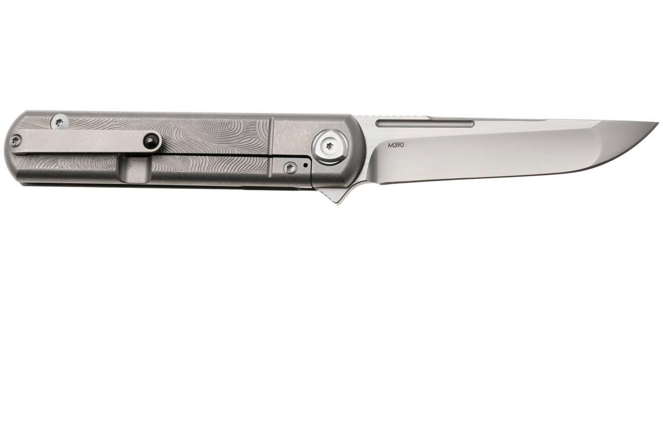 Liong Mah Tanto One, Bead Blasted M390, Sculpted Titanium, zakmes