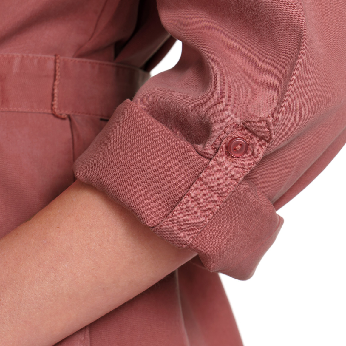 Gina Benotti Damen Kleid mit Bindeband rostrot