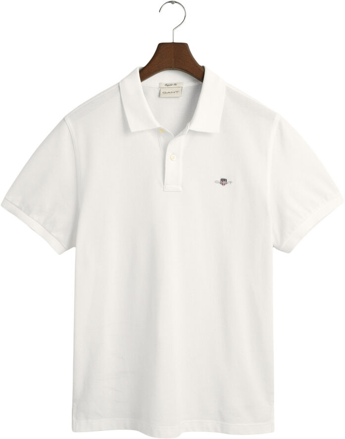 Gant REG SHIELD SS PIQUE POLO White