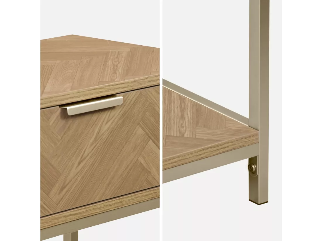 Console. Budapest. deux tiroirs. une étagère. L 110 x l 35 x H 75cm