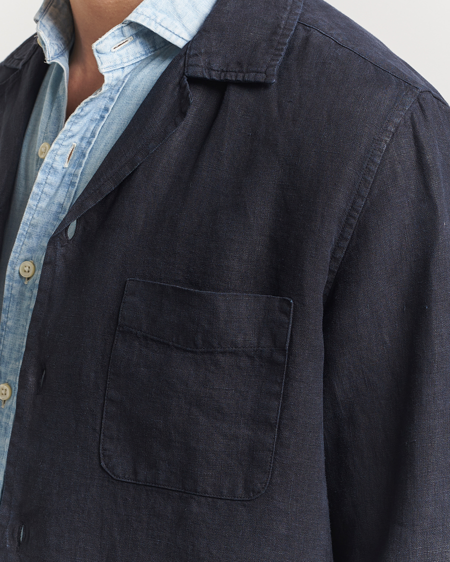 Boglioli Linen Painter Jacket Navy