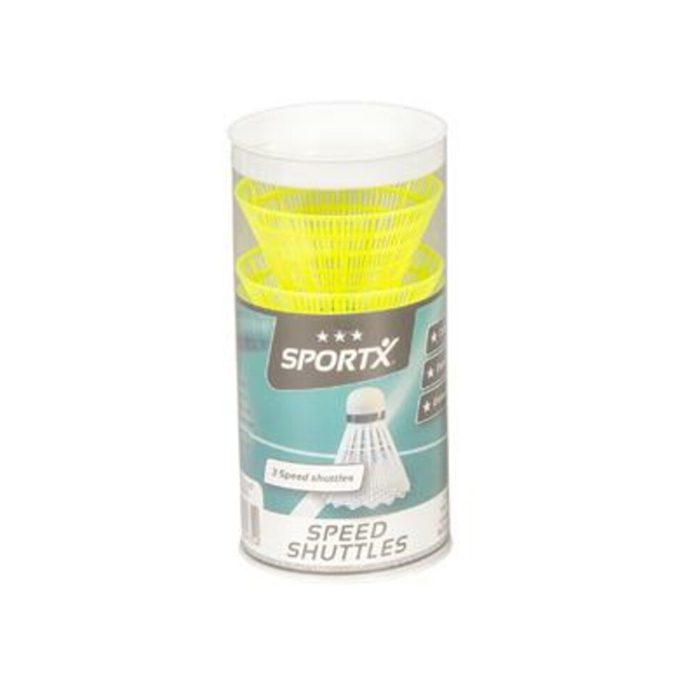 SportX Speed Badminton Shuttles in Koker 3 stuks