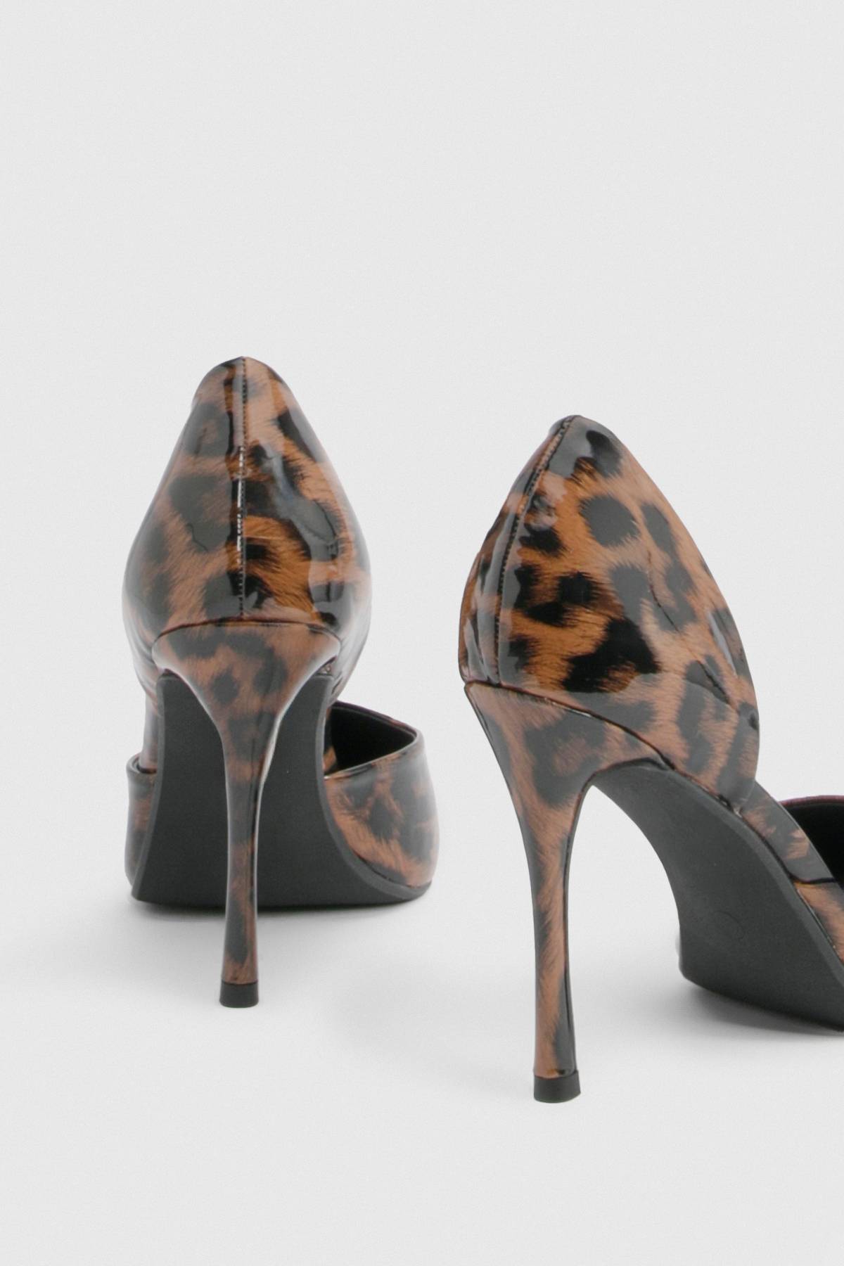boohoo Escarpins Vernis Imprimé Léopard Coupe Large
