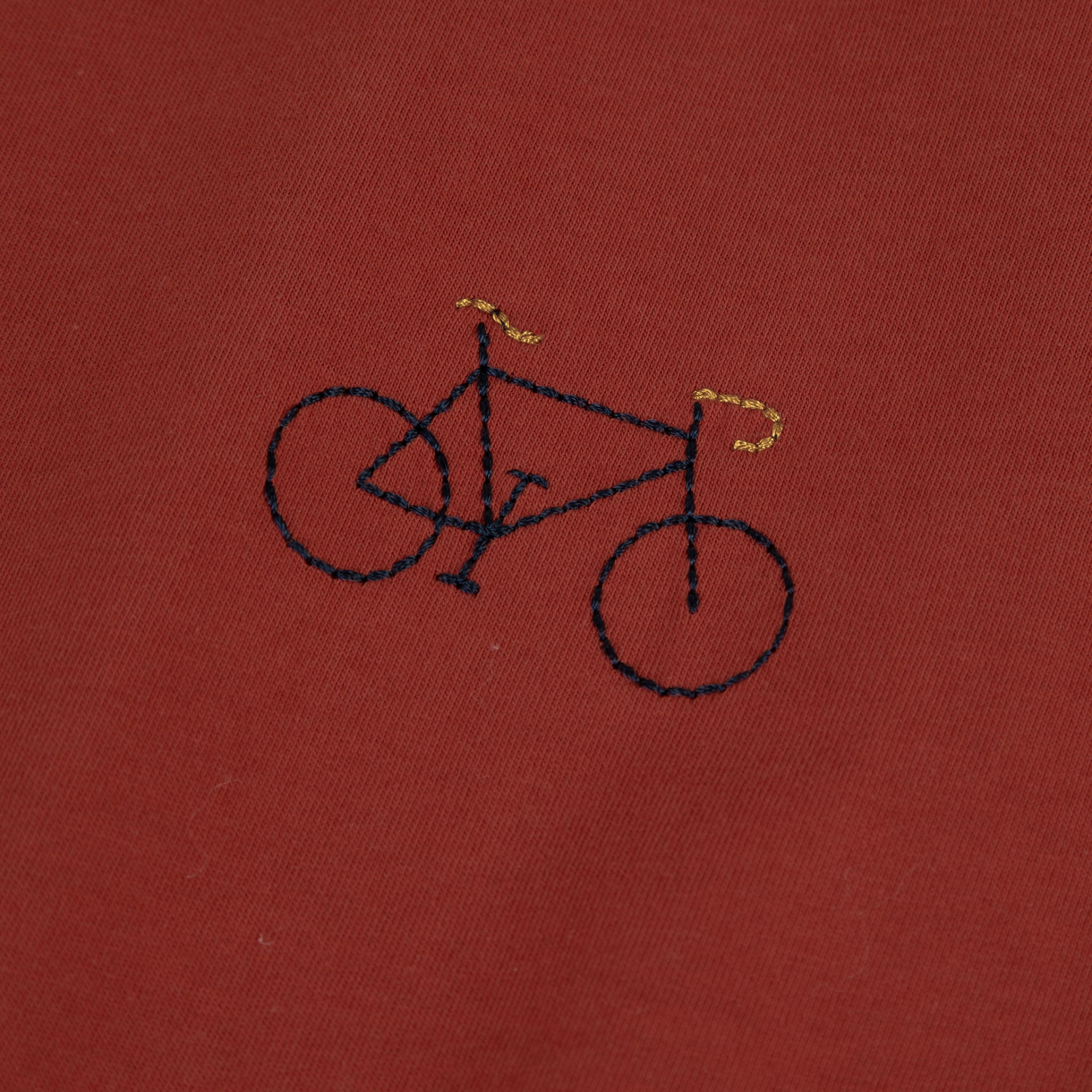 T-shirt col rond rouge coton et coton recyclé - modèle Arcy