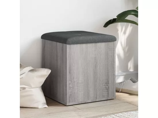 Banc de rangement sonoma gris 42x42x45 cm bois d'ingénierie