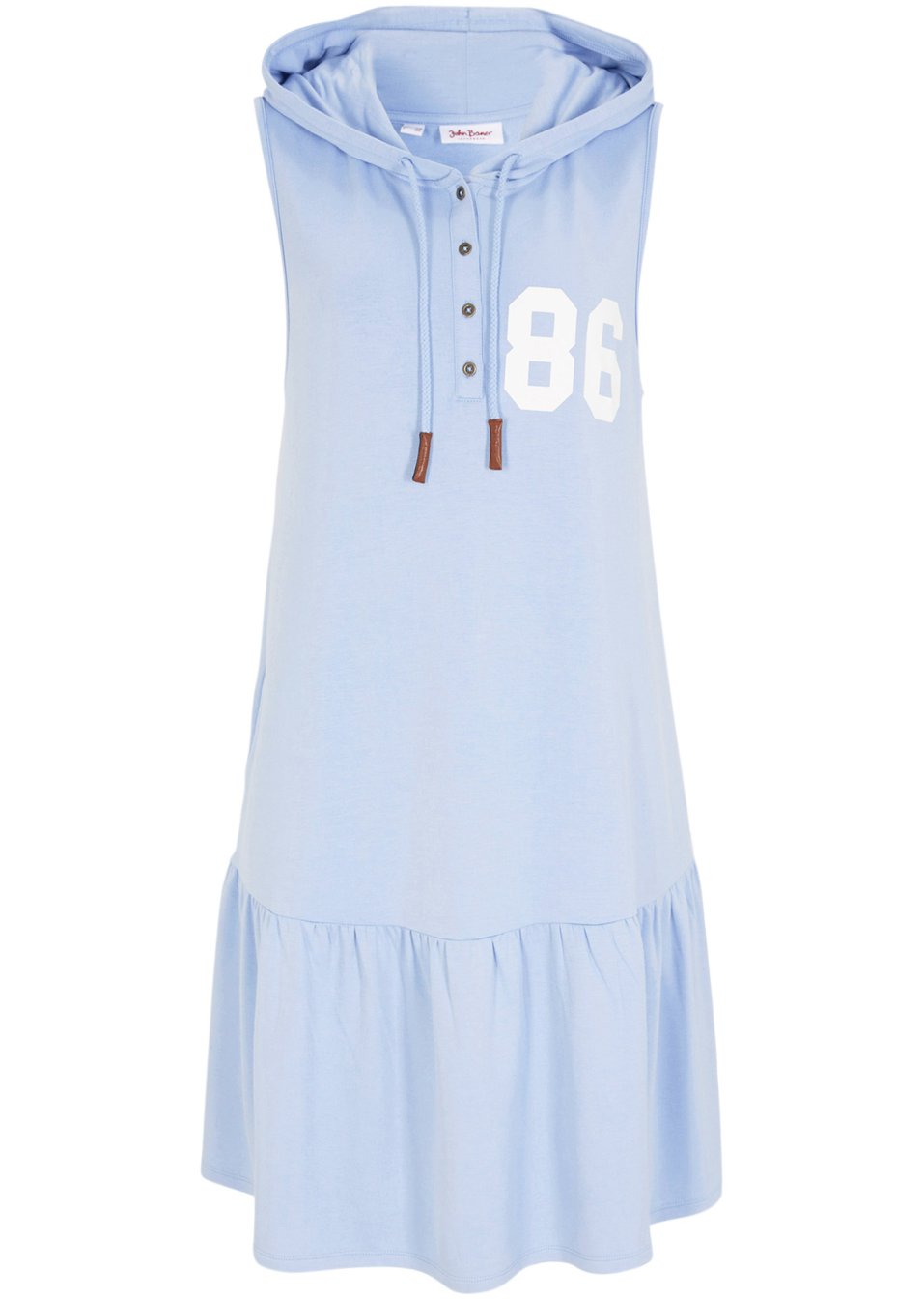 Robe sweat à capuche, sans manches