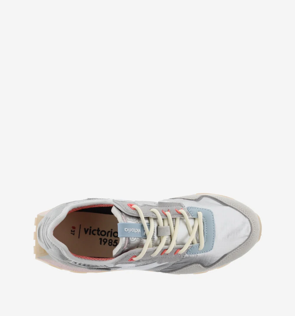 WING - POP METAL NYLON Baskets métallisées pour femme PLATA