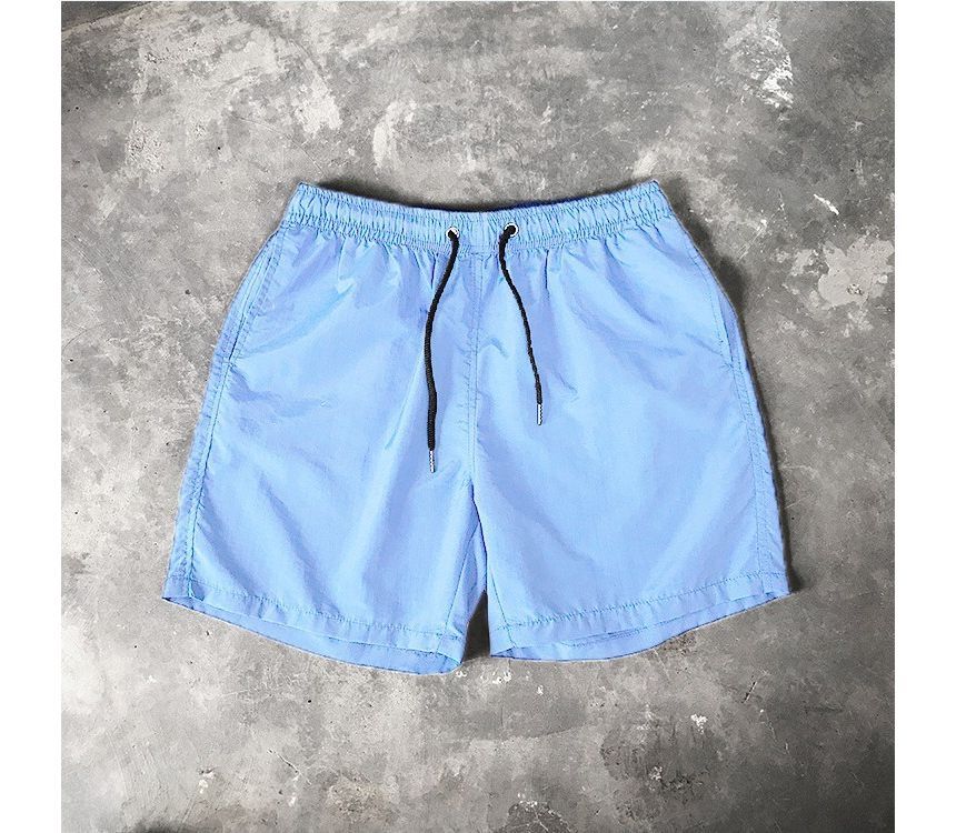 YIKES - Mid Rise Plain Drawstring Shorts