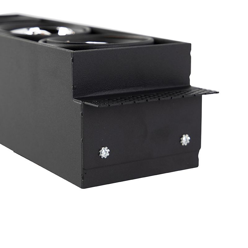 Inbouwspot zwart GU10 AR70 trimless 3-lichts - Oneon