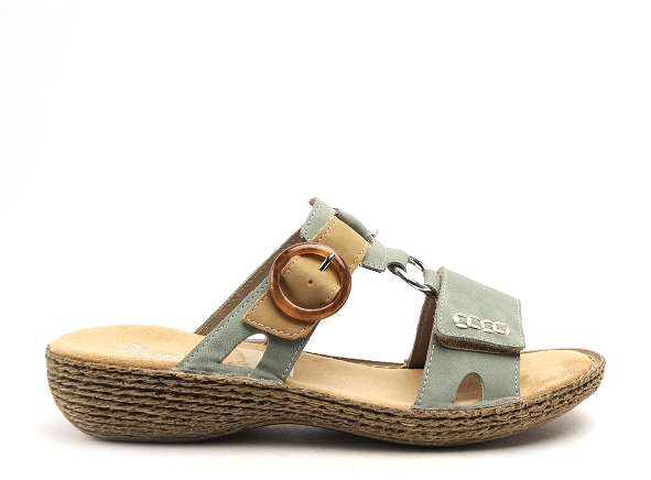 Rieker mules et sabots plats femme 658n4 vert