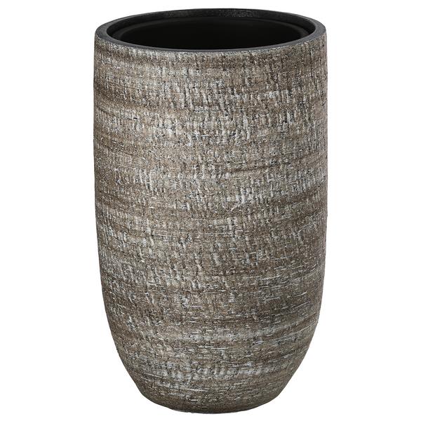 Dehner Keramik-Vase Lana, bauchig, braun
