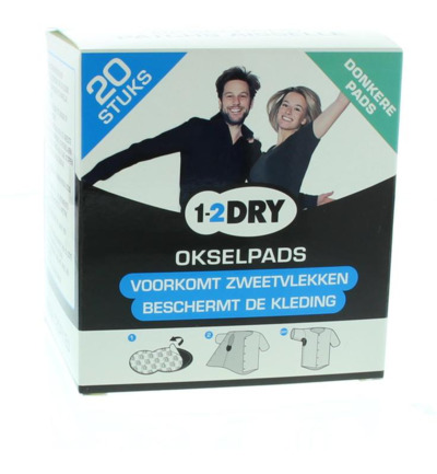1-2dry Okselpads medium dark (20 stuks)