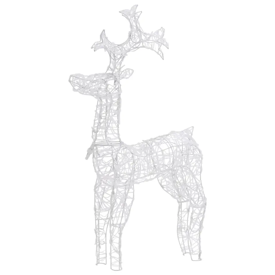 vidaXL - Rendier Kerstdecoratie - Warm white - 60 x 16 x 100 cm