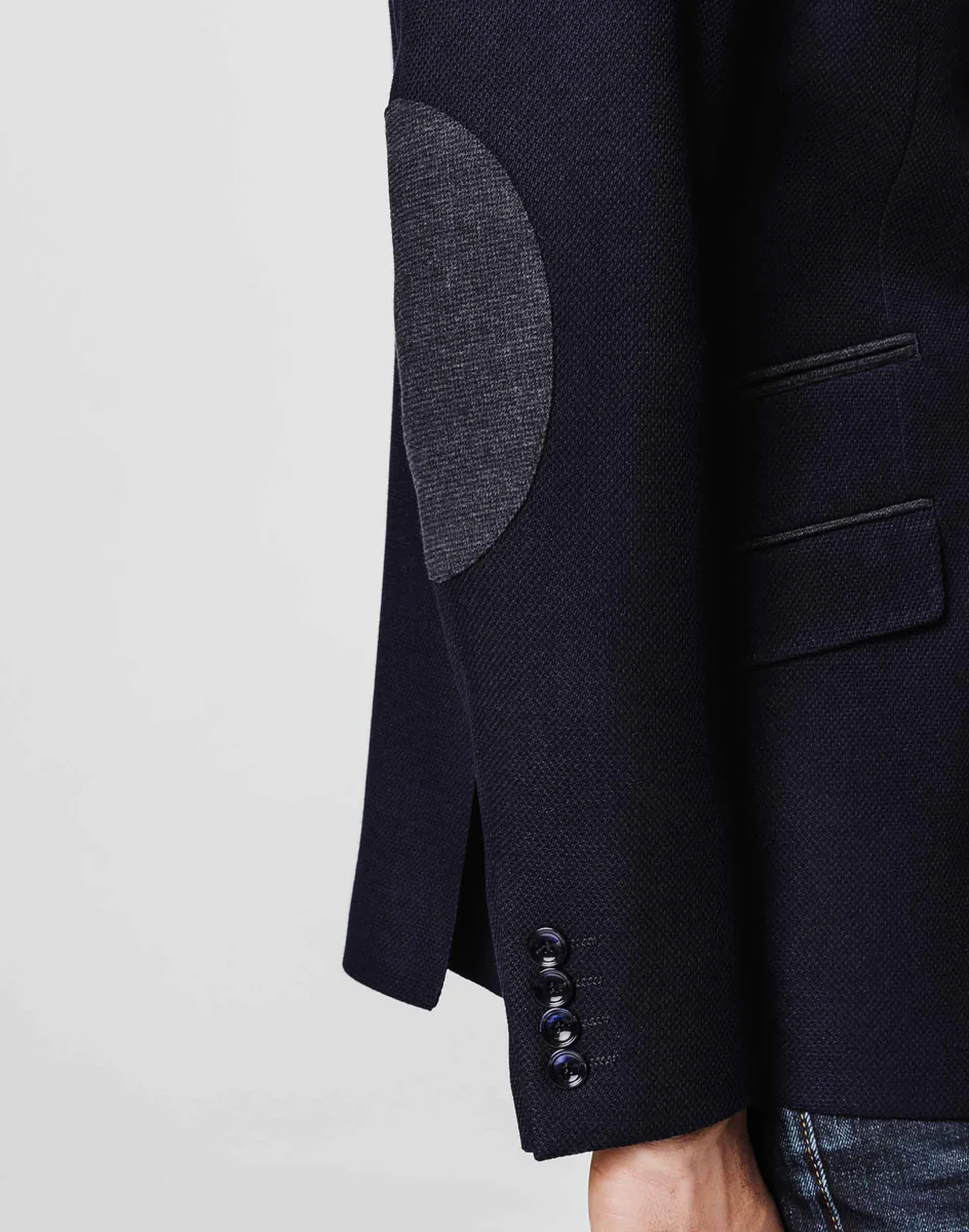Veste casual velours navy