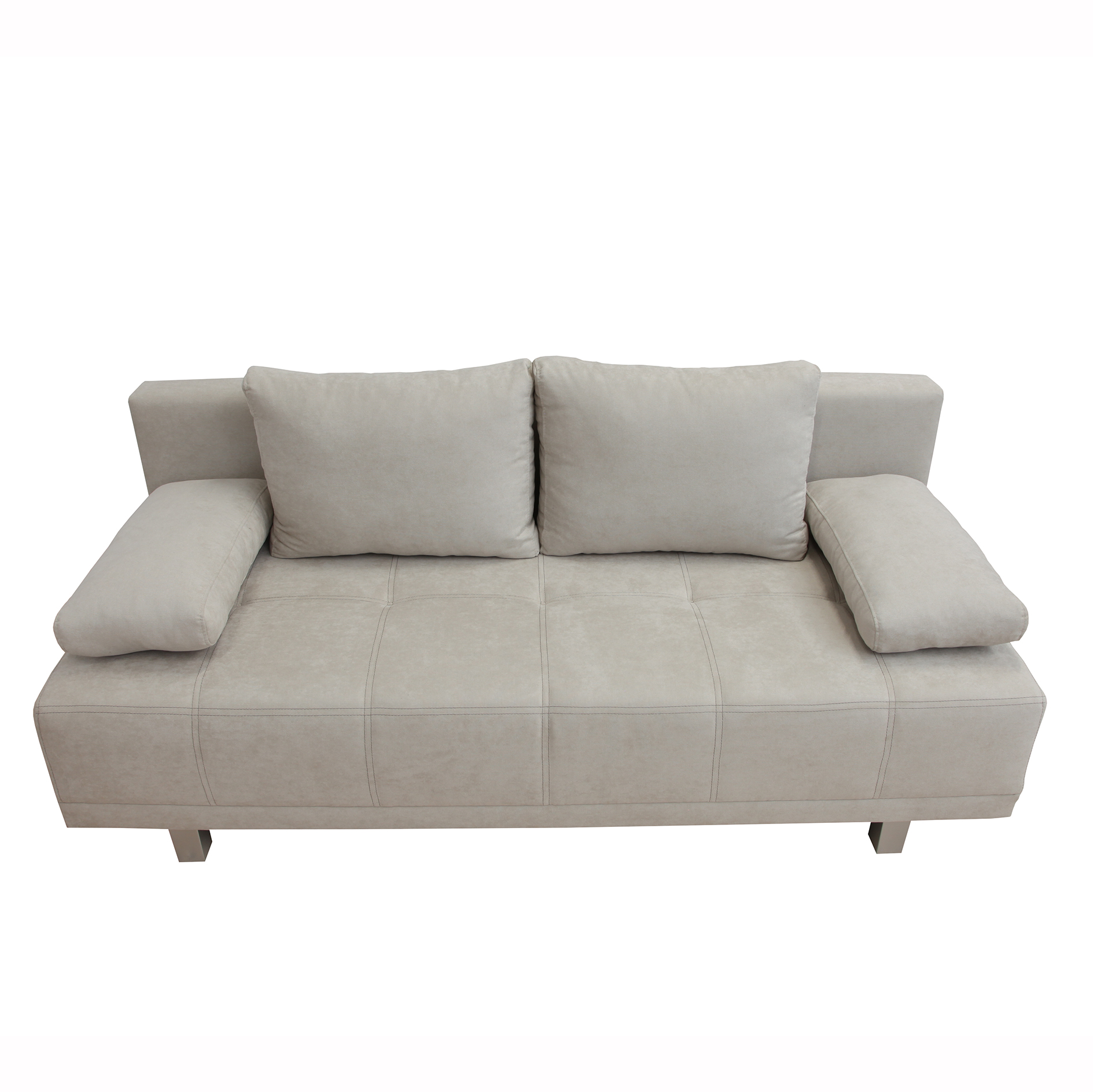 Schlafsofa - beige - mit Staukasten - 194 cm