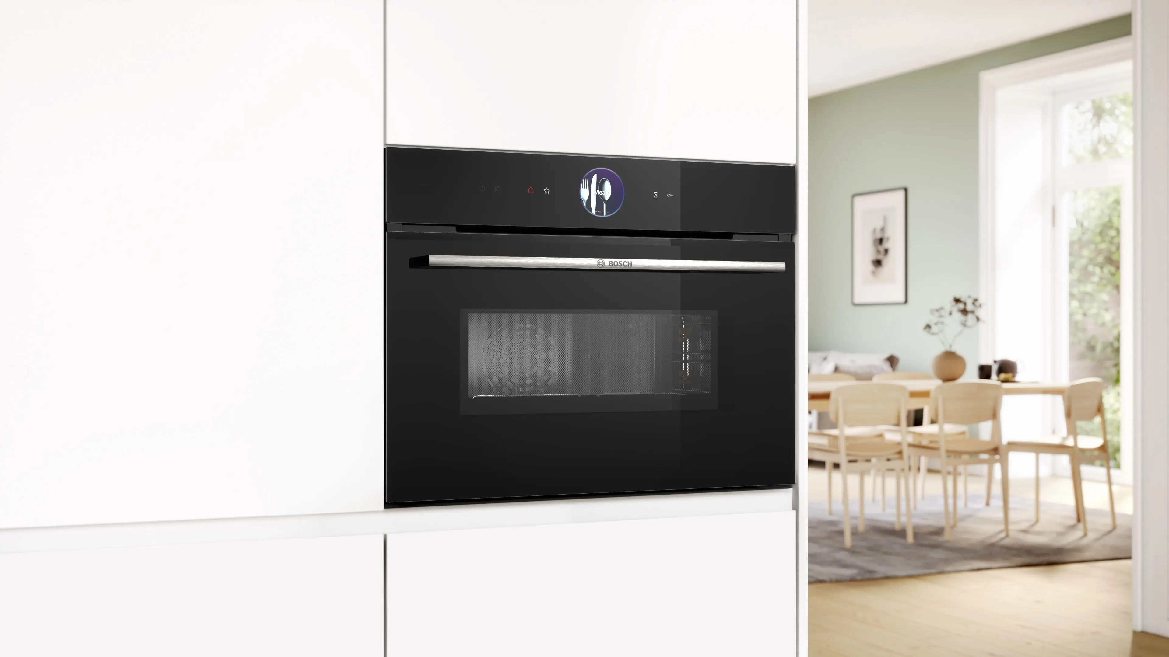 Serie 8 Compacte bakoven met magnetron 60 x 45 cm Zwart