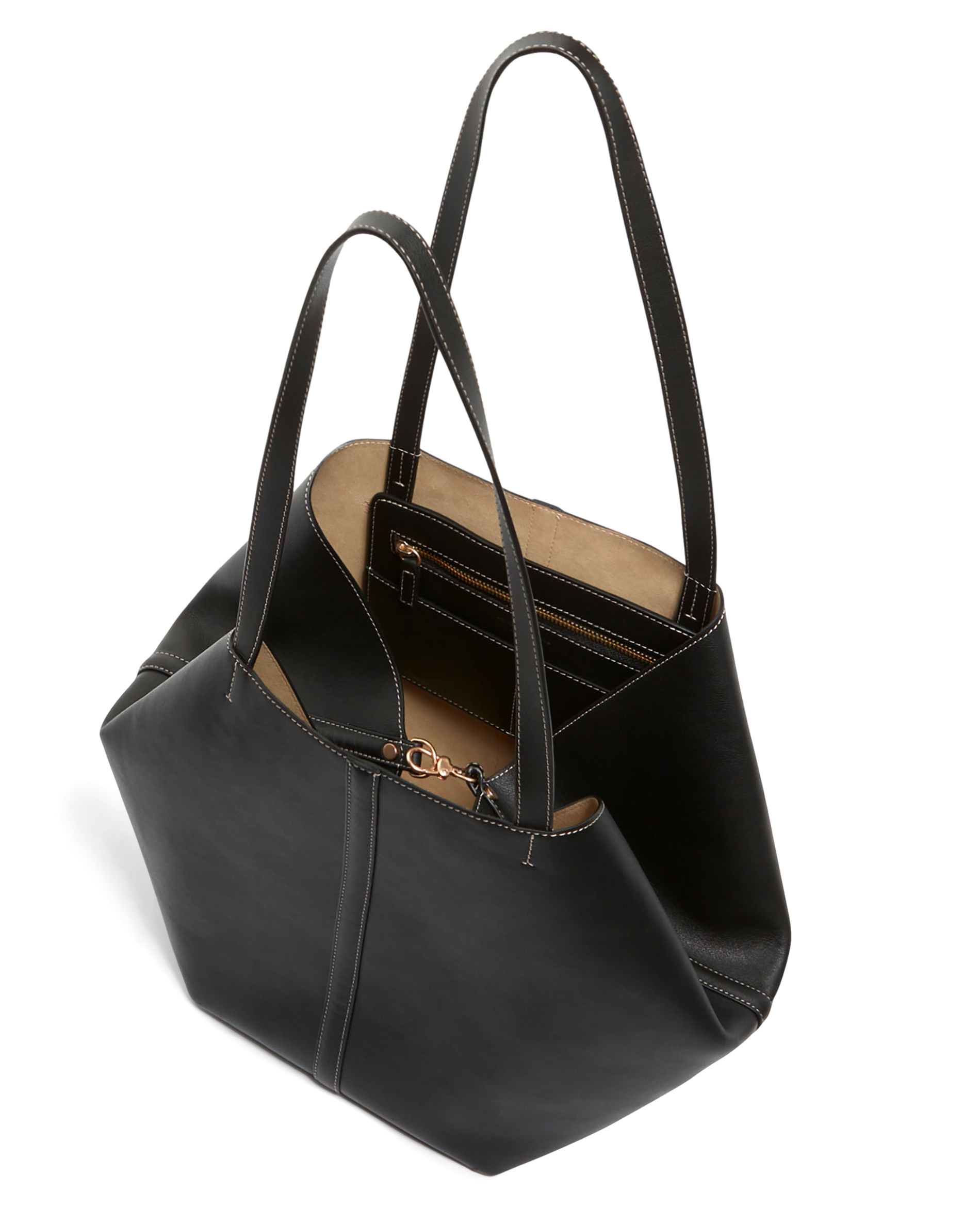 Grand cabas en cuir | Noir