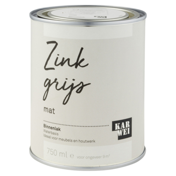 Karwei binnenlak mat zink grijs 750 ml