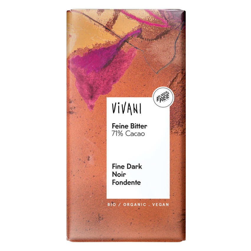 Chocolat noir bio et vegan 71% de cacao - Vivani