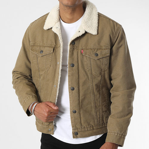 Veste Jean Col Sherpa Trucker III 16365 Vert Kaki