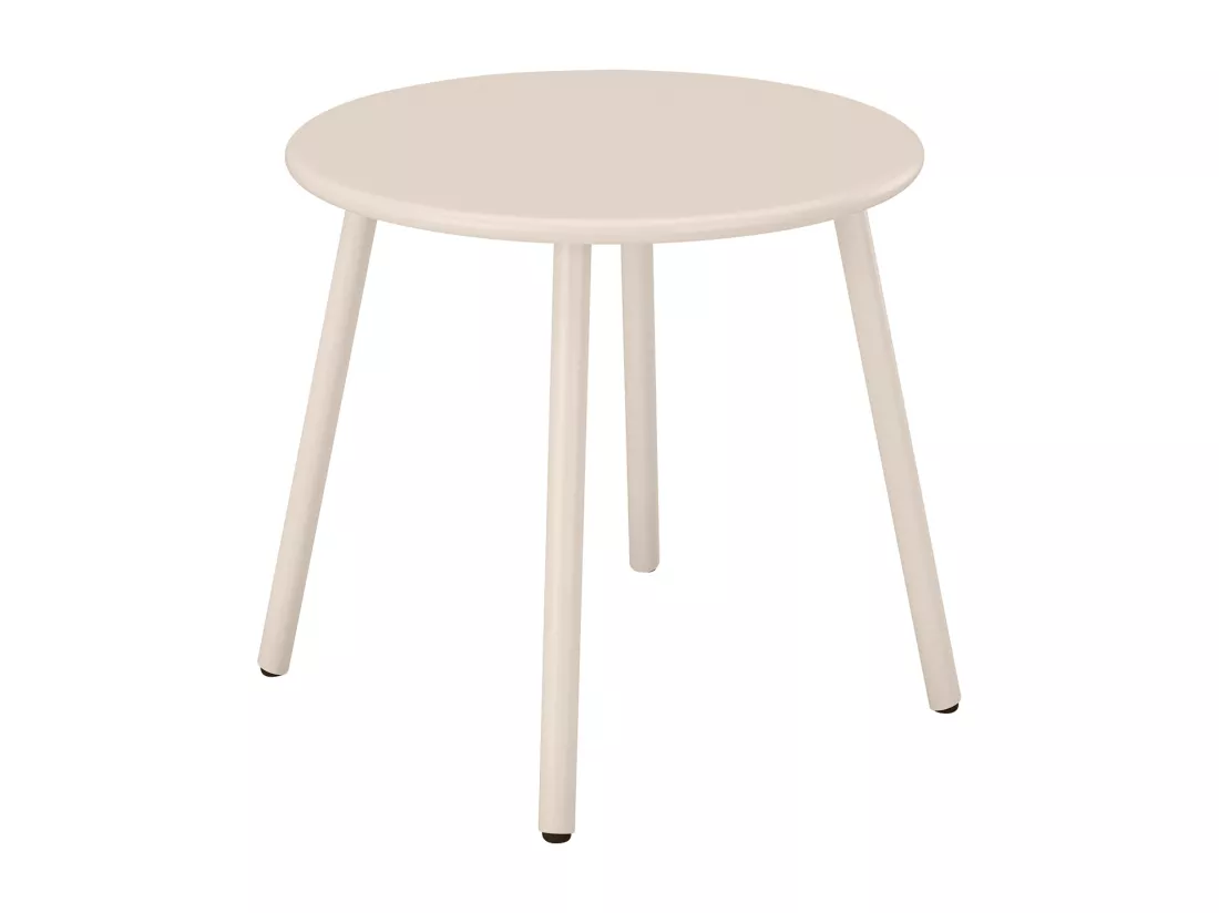 Table d'appoint de jardin en métal ronde - Beige - MIRMANDE de MYLIA