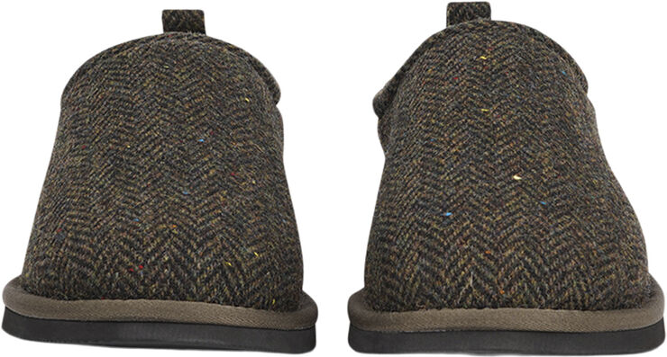 Lovelies PALPANA WOOL - CLOSED WOOL SLIPPERS WITH SHEARLING LINING Army