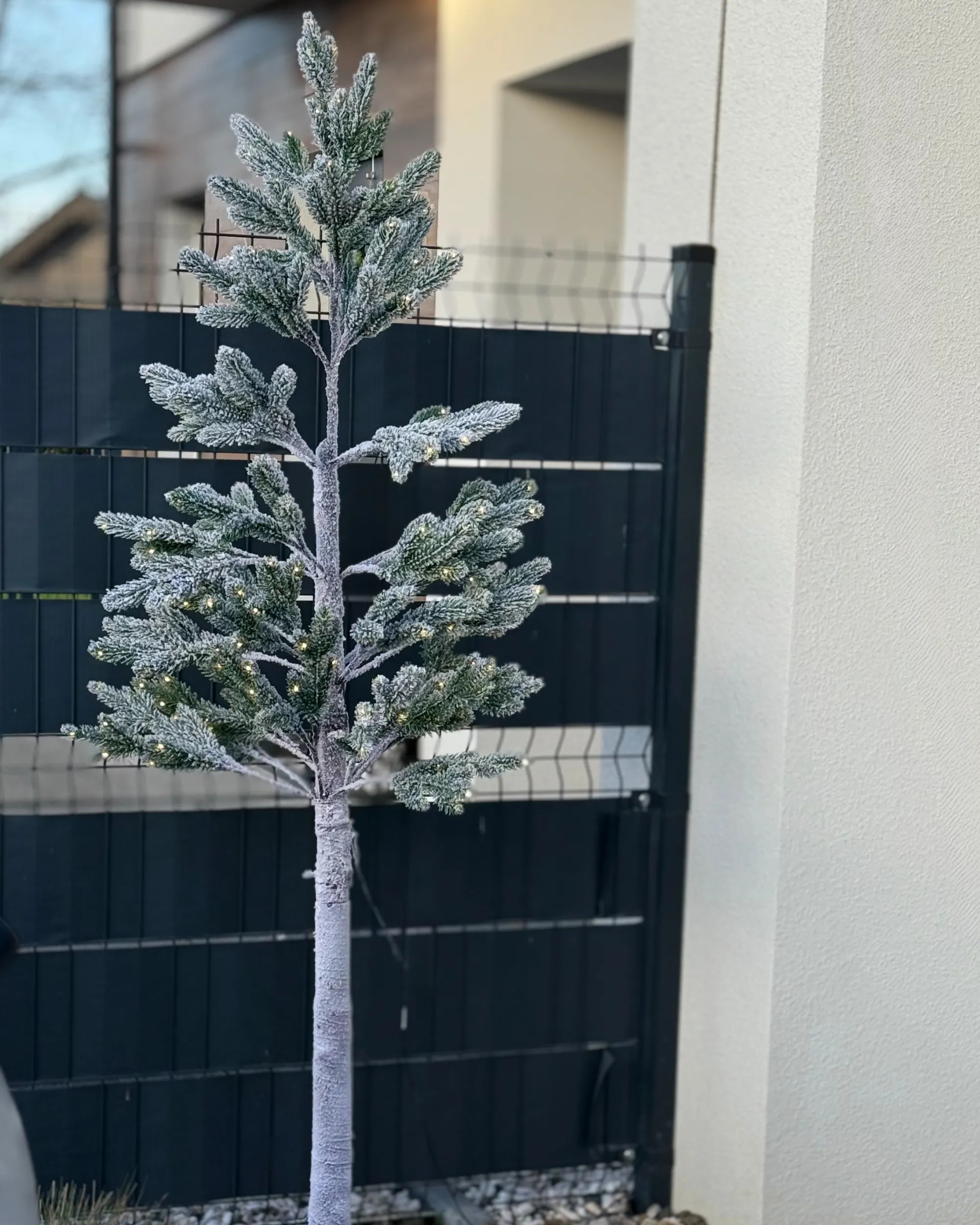 Buitendecoratie LED ALBIONI Boom 180 cm Wit