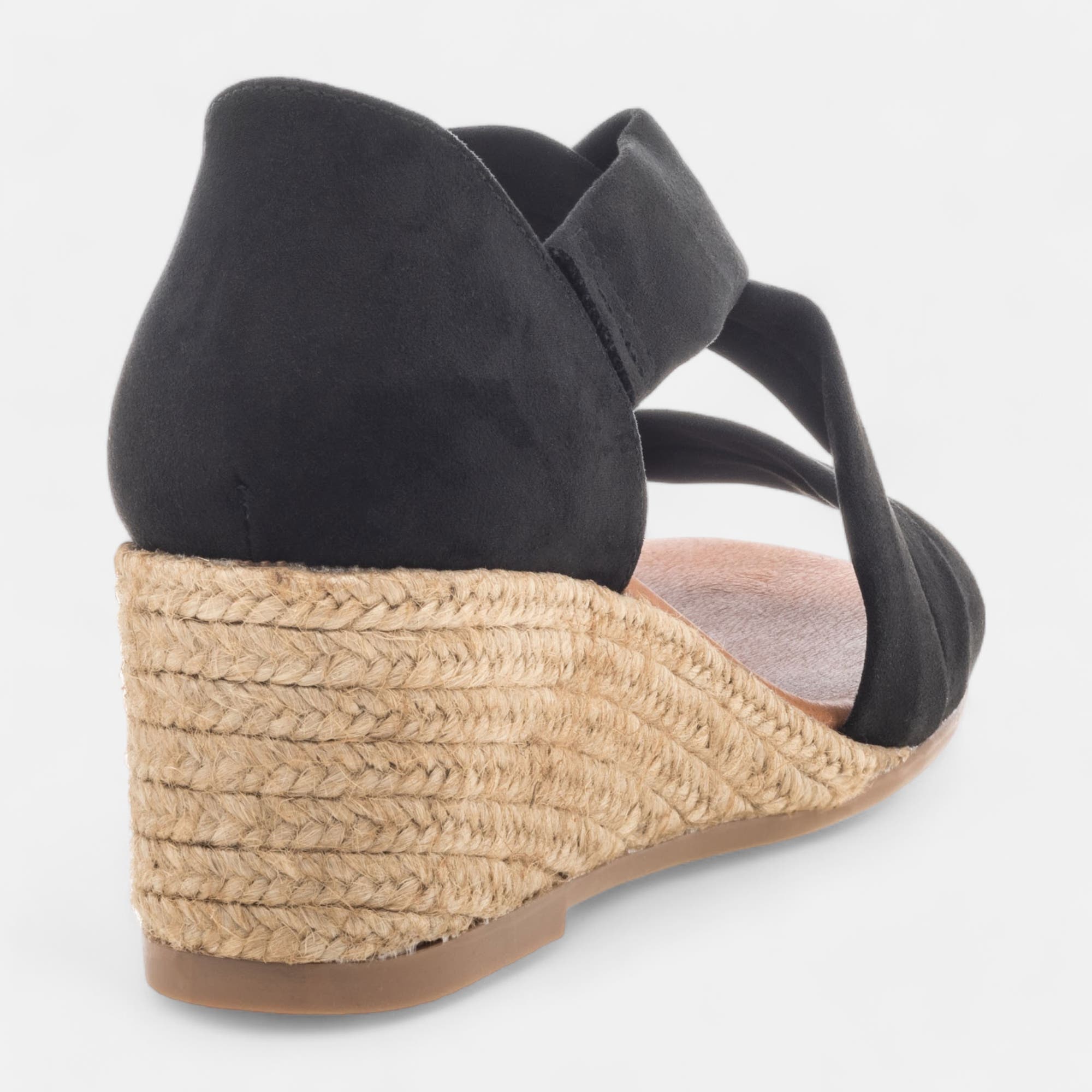 Sandales à talon compensé Femme noir