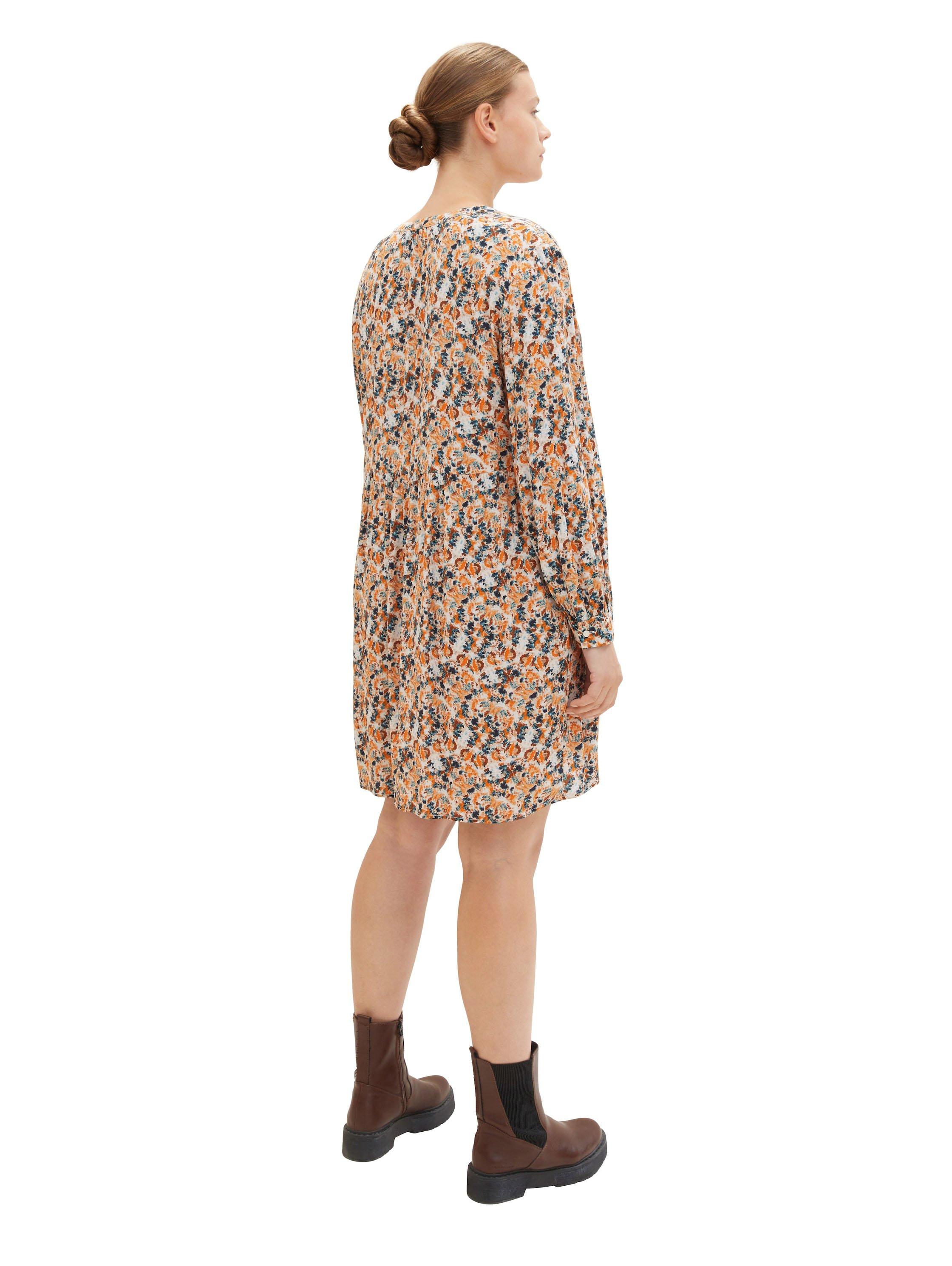 Kleid mit langem Arm und floralem Alloverprint