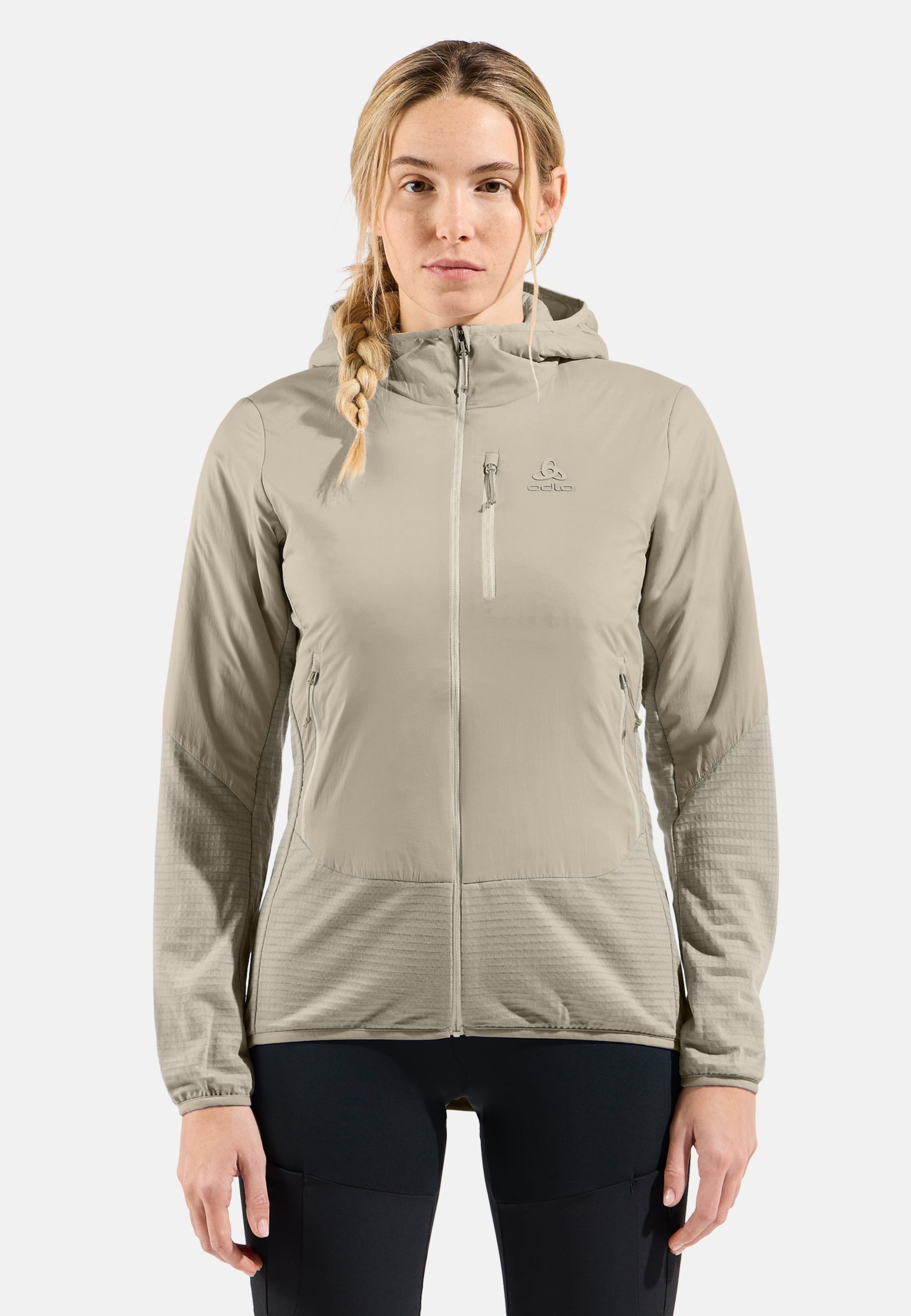 Isolierte Ascent Hybridjacke mit Wolle in agate gray