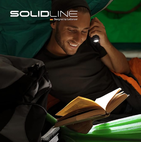 900LM Solidline ST6R Aluminium USB Taschenlampe IP54 (91.502212) - Schwarz