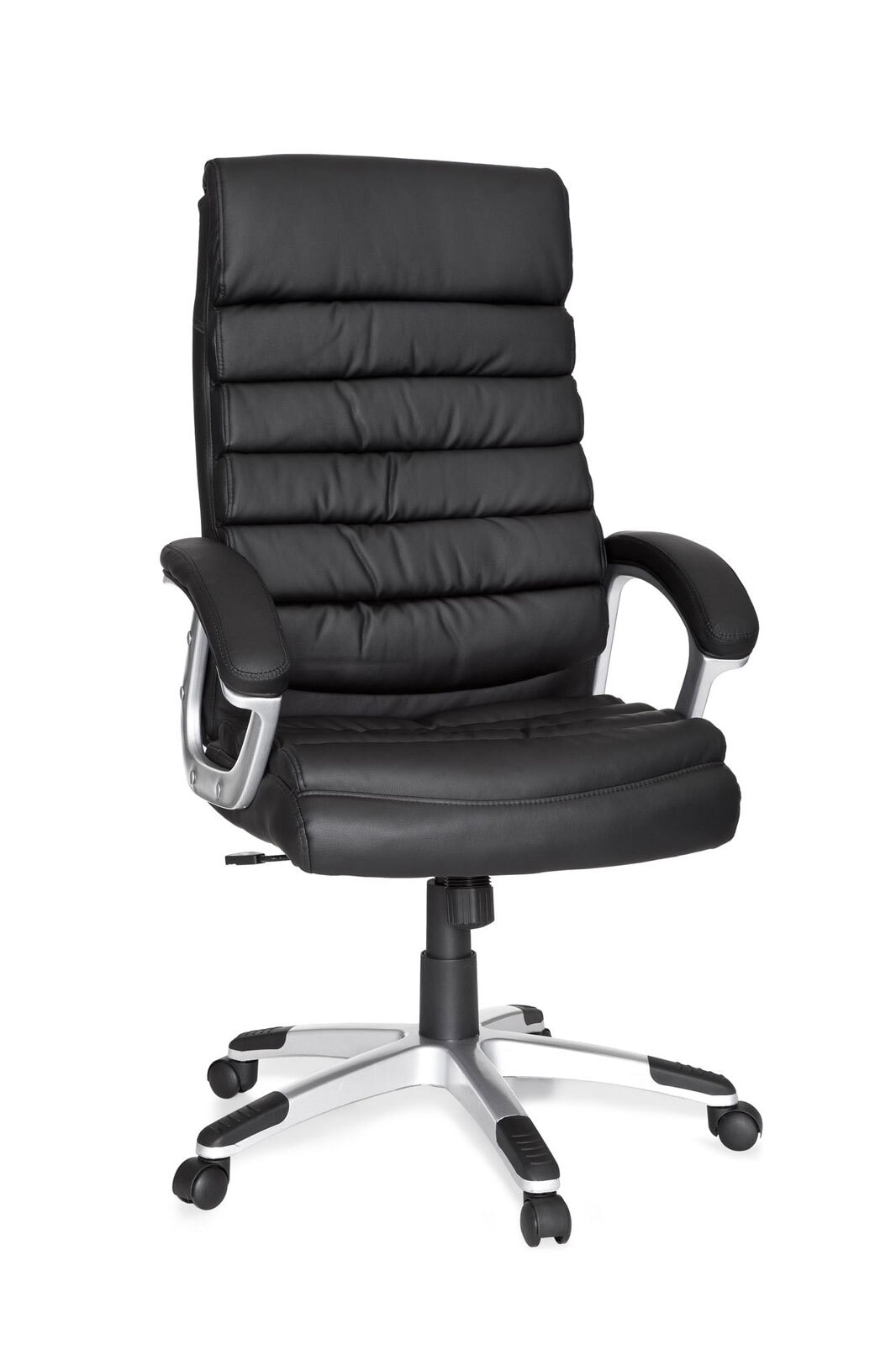 Bürostuhl Lederlook schwarz 60 x 125 cm