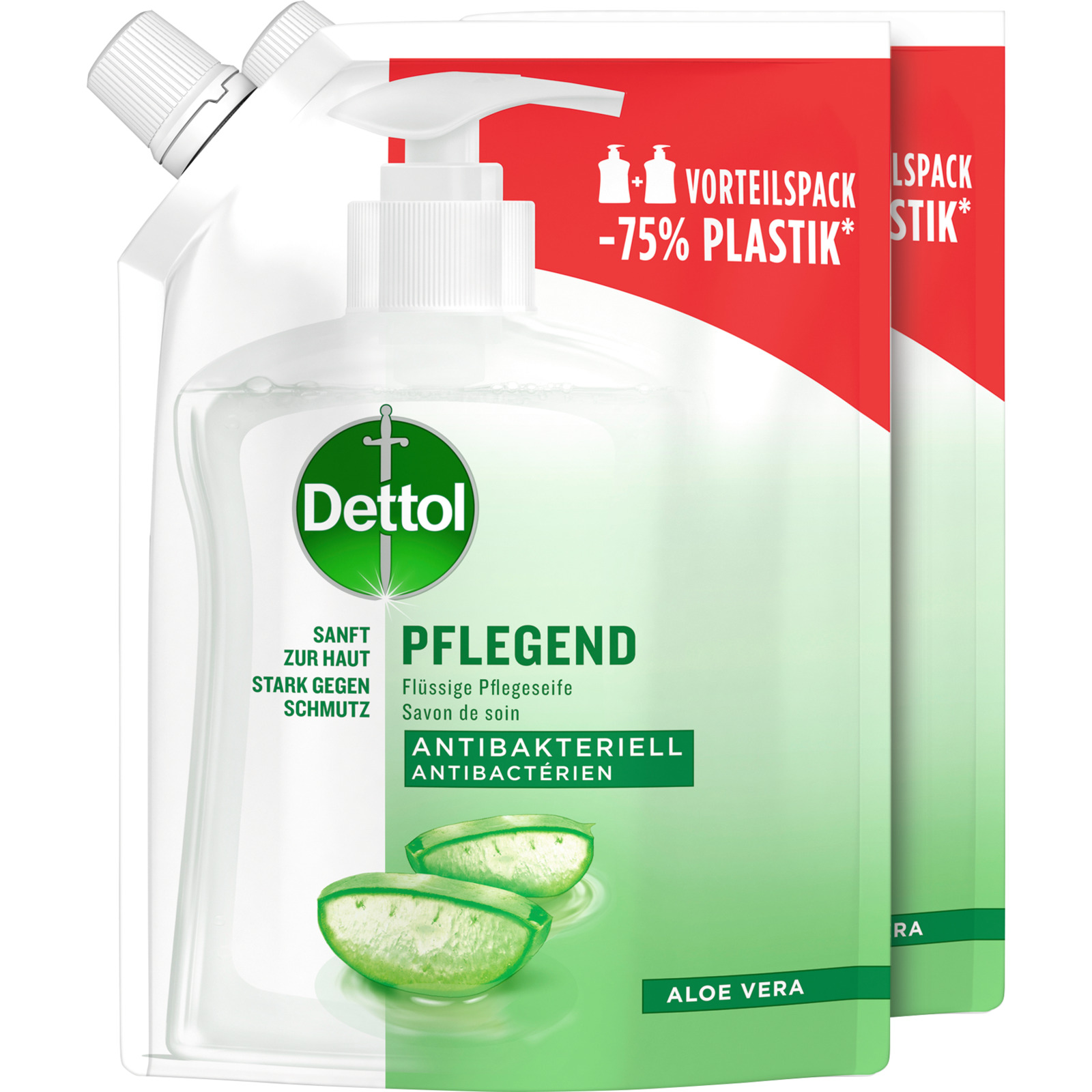 Dettol Seife Nachfüller Pflegend Aloe Vera 2 x 500 ml